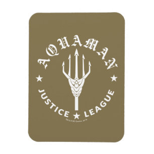 Justice League Aquaman Retro Trident Emblem Magneet