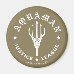 Justice League Aquaman Retro Trident Emblem Magneet