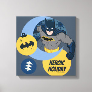 Justice League Batman Holiday Bauble Canvas Afdruk
