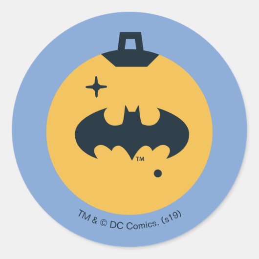 Justice League Batman Holiday Bauble Ronde Sticker (Voorkant)