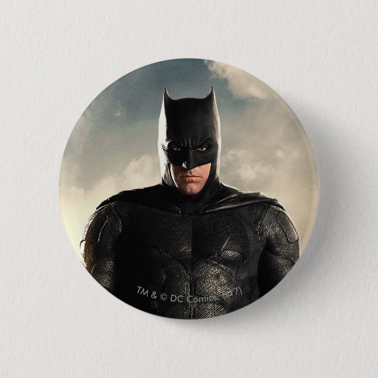 Justice League | Batman op slagveld Ronde Button 5,7 Cm (Voorkant)
