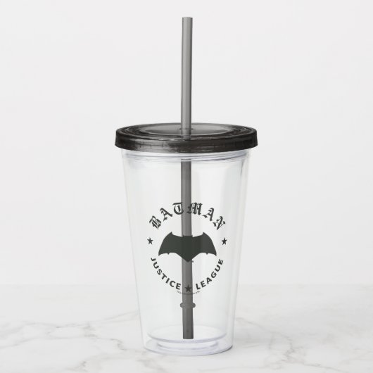 Justice League | Batman Retro Bat Emblem Acryl Drinkbeker (Voorkant)