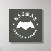 Justice League | Batman Retro Bat Emblem Canvas Afdruk (Voorkant)