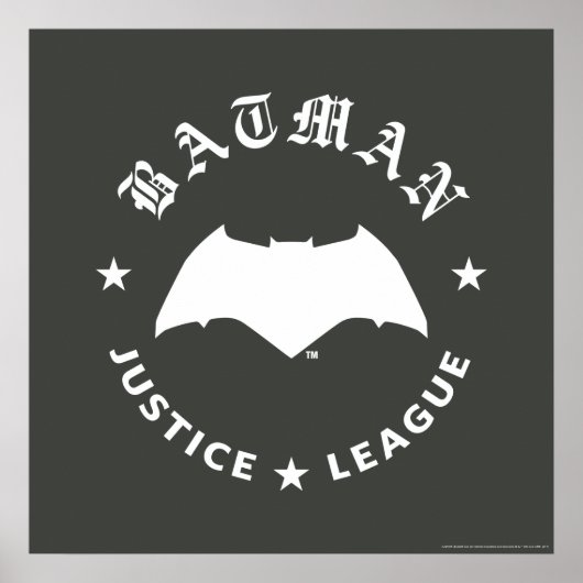 Justice League | Batman Retro Bat Emblem Poster (Voorkant)