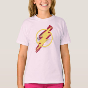 Justice League   Borstel & Halftone Flash Symbool T-shirt