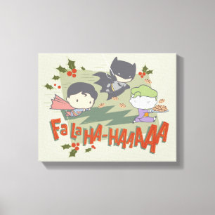 Justice League Chibi Holiday Cookie Chase Canvas Afdruk