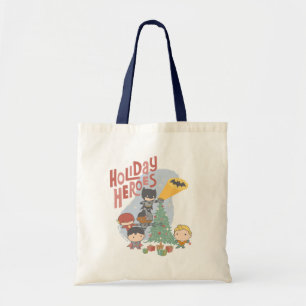 Justice League Chibi Holiday Tree Decorting Tote Bag