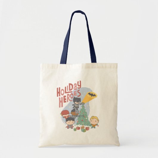 Justice League Chibi Holiday Tree Decorting Tote Bag (Voorkant)