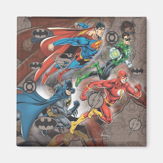 Justice League Collage Magneet (Voorkant)