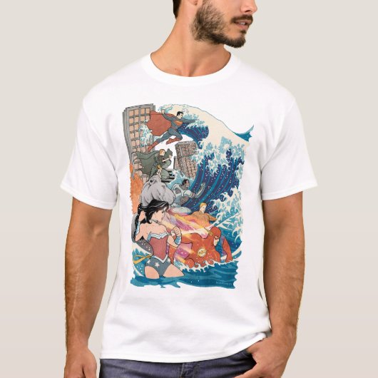 Justice League Comic Hoesje #15 Variant T-shirt (Voorkant)