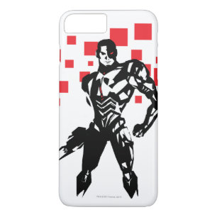 Justice League Cyborg Digital Noir Pop Art iPhone 8 Plus / 7 Plus Hoesje