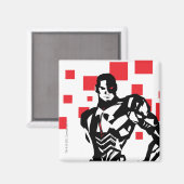 Justice League | Cyborg Digital Noir Pop Art Magneet (Voorkant / Achterkant)
