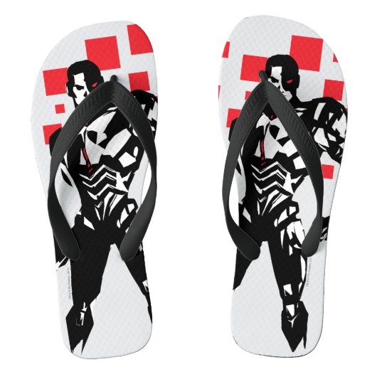 Justice League | Cyborg Digital Noir Pop Art Teenslippers (Voetbed)