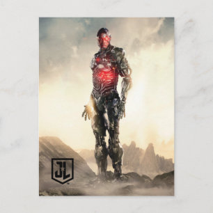 Justice League Cyborg op slagveld Briefkaart
