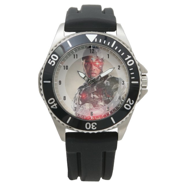 Justice League | Cyborg op slagveld Horloge (Voorkant)