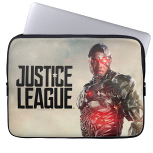 Justice League Cyborg op slagveld Laptop Sleeve