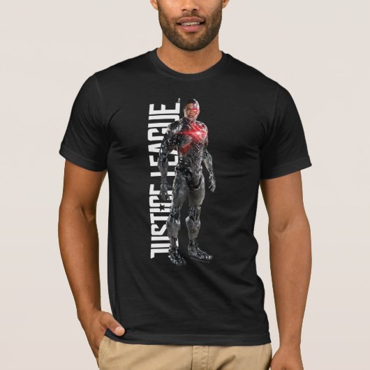 Justice League | Cyborg op slagveld T-shirt (Voorkant)
