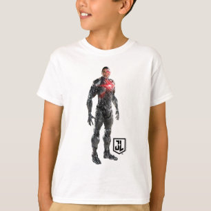 Justice League Cyborg op slagveld T-shirt