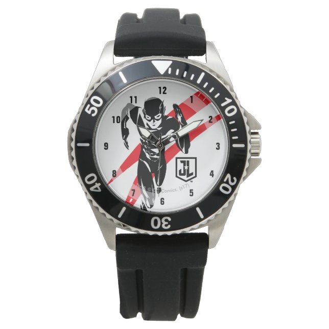 Justice League | De flits die Noir Pop Art in werk Horloge (Voorkant)
