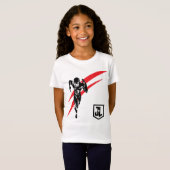 Justice League | De flits die Noir Pop Art in werk T-shirt (Voorkant volledig)