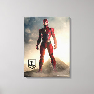 Justice League De flits op slagveld Canvas Afdruk