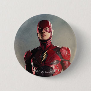 Justice League   De flits op slagveld Ronde Button 5,7 Cm