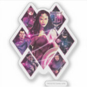 Justice League | Diamond Galactic Group Panels Sticker (Voorkant)