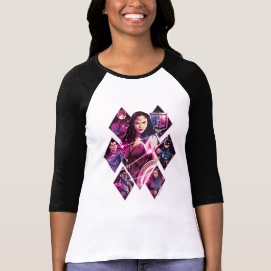 Justice League | Diamond Galactic Group Panels T-shirt (Voorkant)