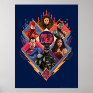 Justice League   Diamond Hatch Group Badge Poster