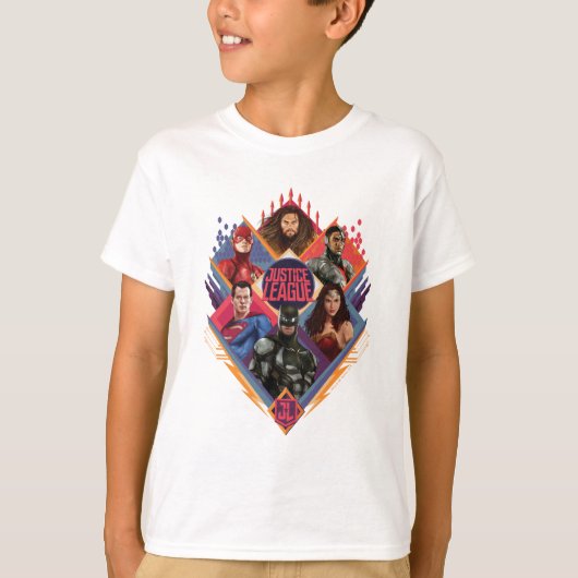 Justice League | Diamond Hatch Group Badge T-shirt (Voorkant)