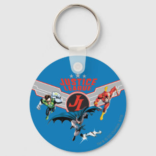 Justice League Flying Air Badge and Heroes Sleutelhanger