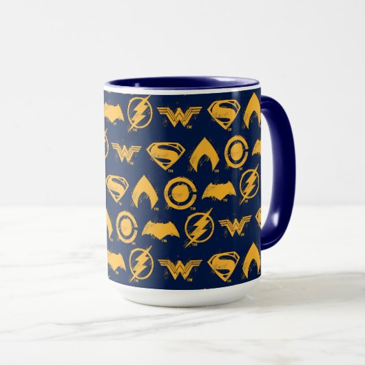 Justice League | Gestolen teamsymbolen Lineup Mok (Voorkant rechts)