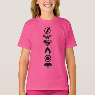 Justice League Gestolen teamsymbolen Lineup T-shirt