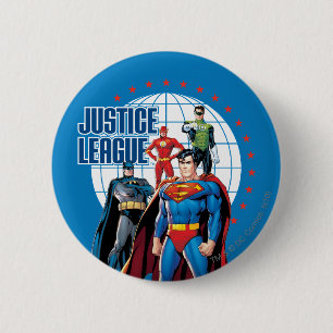 Justice League Global Heroes Ronde Button 5,7 Cm