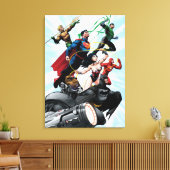 Justice League - Groep 1 Canvas Afdruk (Insitu (Woonkamer))