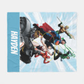 Justice League - Groep 1 Fleece Deken (Voorkant (Horizontaal))