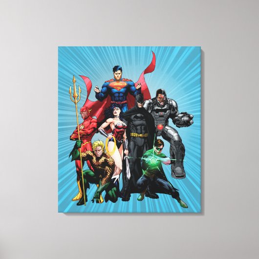 Justice League - Groep 2 Canvas Afdruk (Voorkant)