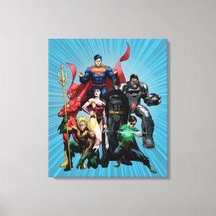 Justice League - Groep 2 Canvas Afdruk