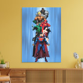 Justice League - Groep 3 Canvas Afdruk (Insitu (Woonkamer))
