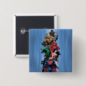 Justice League - Groep 3 Vierkante Button 5,1 Cm (Voorkant /achterkant)