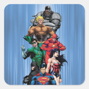 Justice League - Groep 3 Vierkante Sticker