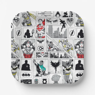 Justice League Helden Paneel Patroon Papieren Bordje