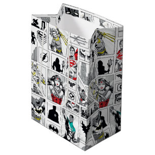 Justice League Heldhaftig Paneel Patroon Medium Cadeauzakje