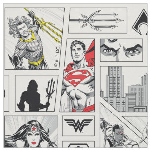Justice League Heldhaftig Paneelpatroon Stof