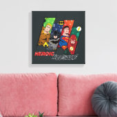 Justice League "Heroic Feestdagen!" Canvas Afdruk (Insitu (Woonkamer))