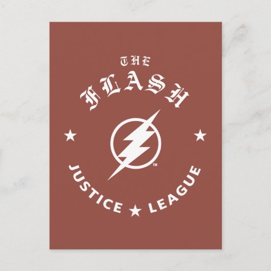 Justice League | Het Flash Retro Lightning Embleem Briefkaart (Voorkant)