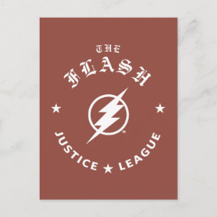 Justice League   Het Flash Retro Lightning Embleem Briefkaart