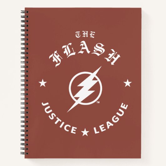 Justice League | Het Flash Retro Lightning Embleem Notitieboek (Voorkant)