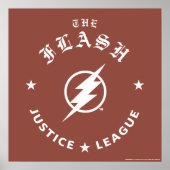 Justice League | Het Flash Retro Lightning Embleem Poster (Voorkant)