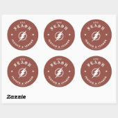 Justice League | Het Flash Retro Lightning Embleem Ronde Sticker (Vel)